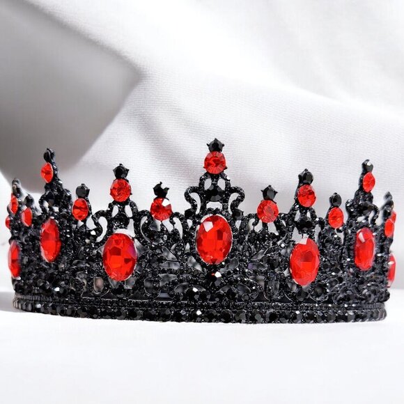 Renaissance Crown, Red Stone Crown, Halloween Costume, Coronation Crown - Picture 9 of 9